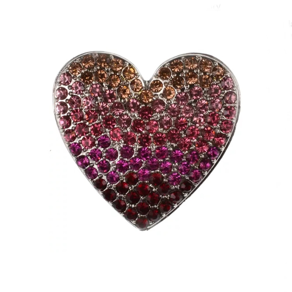 Holiday Lane Ombre Stone Heart Pin.